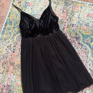 Elegant Black Velvet Dress
